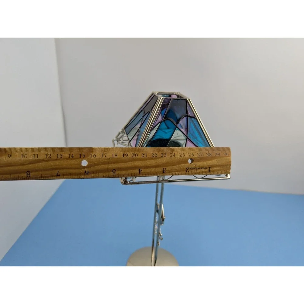 Aquatic Ocean Fish Stained Glass Tea Light Candle Holder Lamp Beach Theme Votive